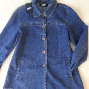 NWT DKNY Denim Swing Jacket Barn Chore Size XL